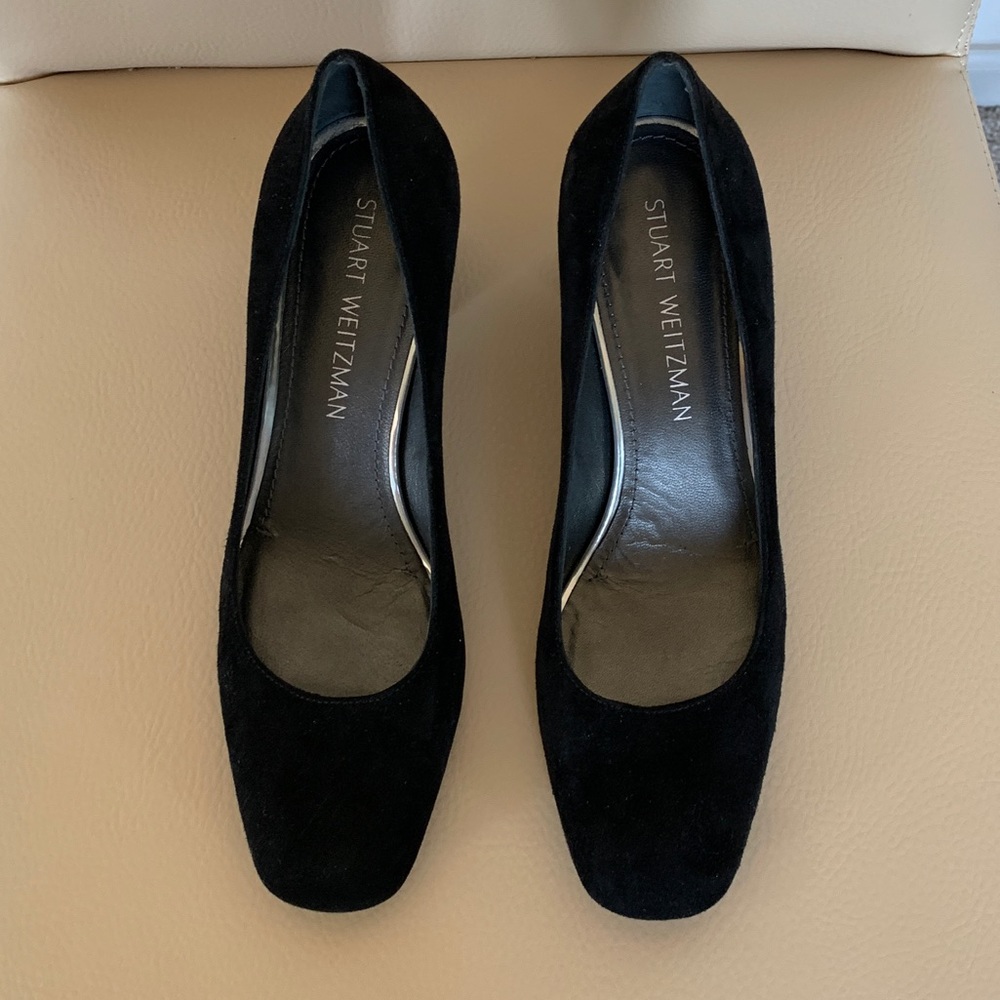 SOLD💫☃️🌲Stuart Weitzman Suede Pump Block Heel Size 7.5